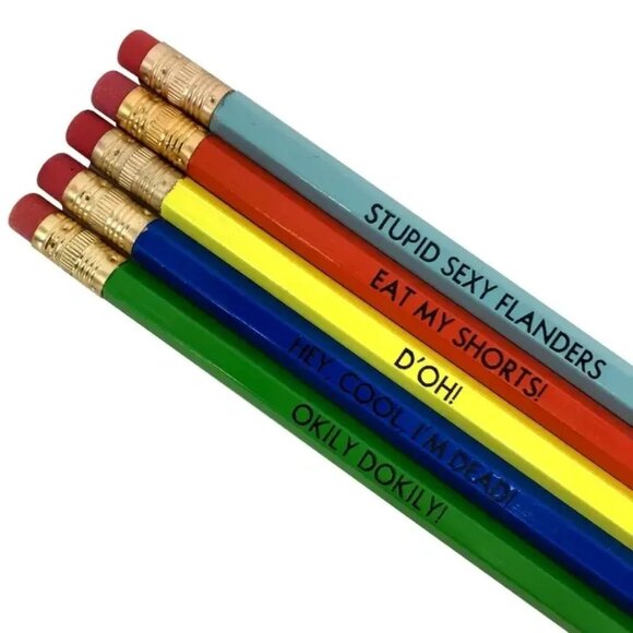 ($6) The Simpsons Pencil Set - Picture 1 of 2
